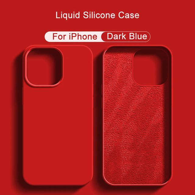 Liquid Silicone Phone Case For APPLE iPhone 16 11 13 12 14 15 Pro Max Cases iPhone 16 Pro Max Shockproof Protective Cover
