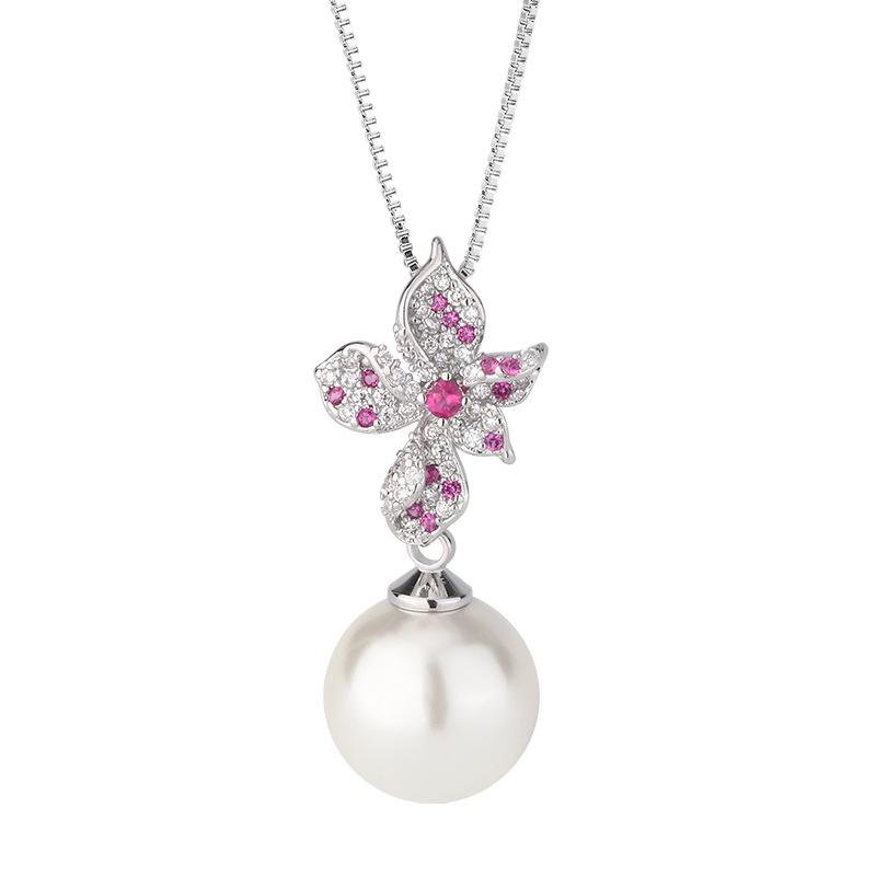 Жемчужное ожерелье нишевый легкий роскошный высококачественный темперамент летний универсальный костюм кулон серьги женская мода