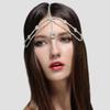 Fashion Hair Accessories, Versatile Eyebrow Drop Rhinestone Hair Chain Women, Headgear