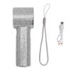 Ручной Турбо Вентилятор со Стразами, 199 Скоростей, Регулируемый, USB-Перезаряжаемый, Портативный Маленький Карманный Вентилятор с Цифровым Дисплеем для