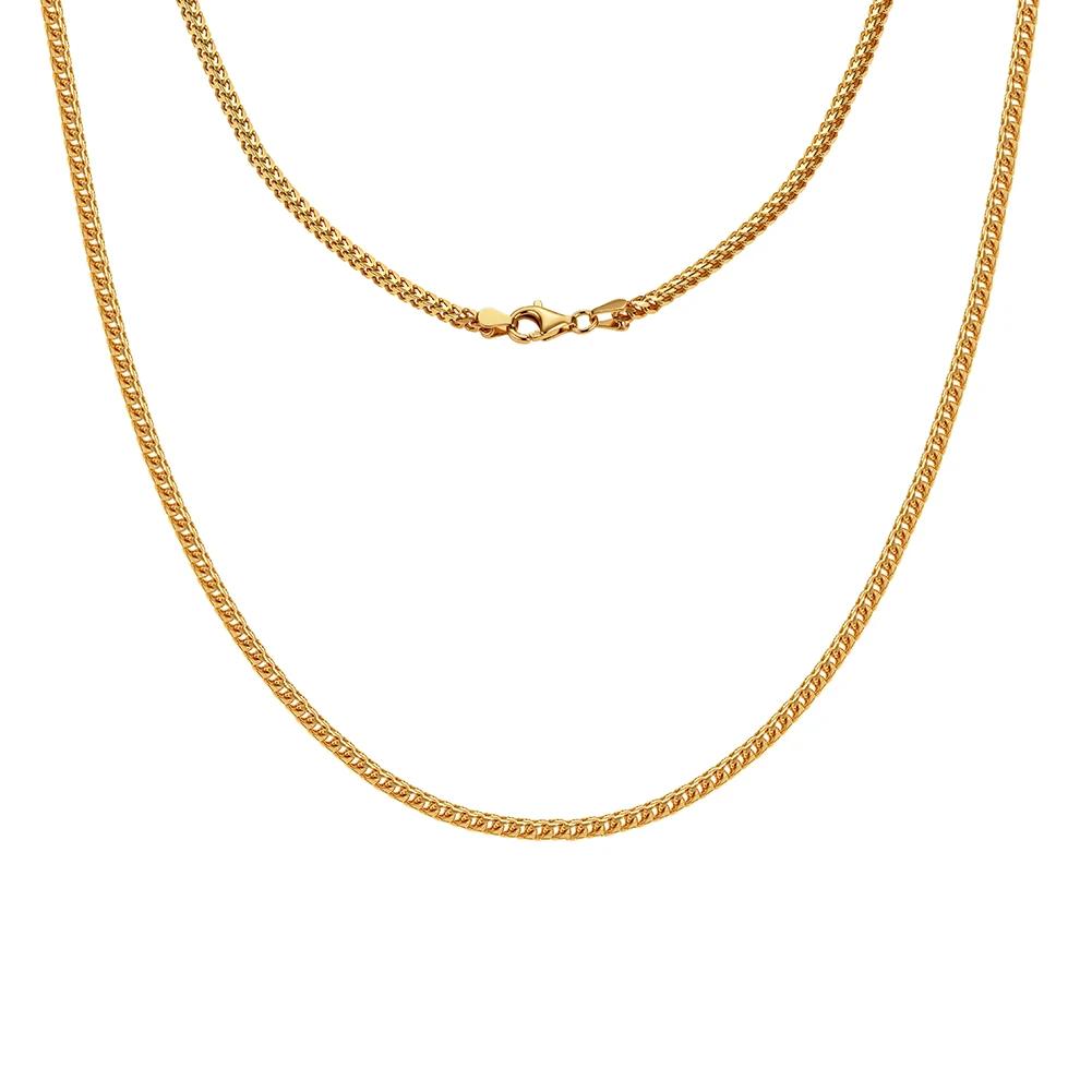 ORSA JEWELS Серебряная цепочка 925 пробы, плетение «Франко», 2 мм, для женщин. Винтажные итальянские серебряные изящные ювелирные аксессуары SC92