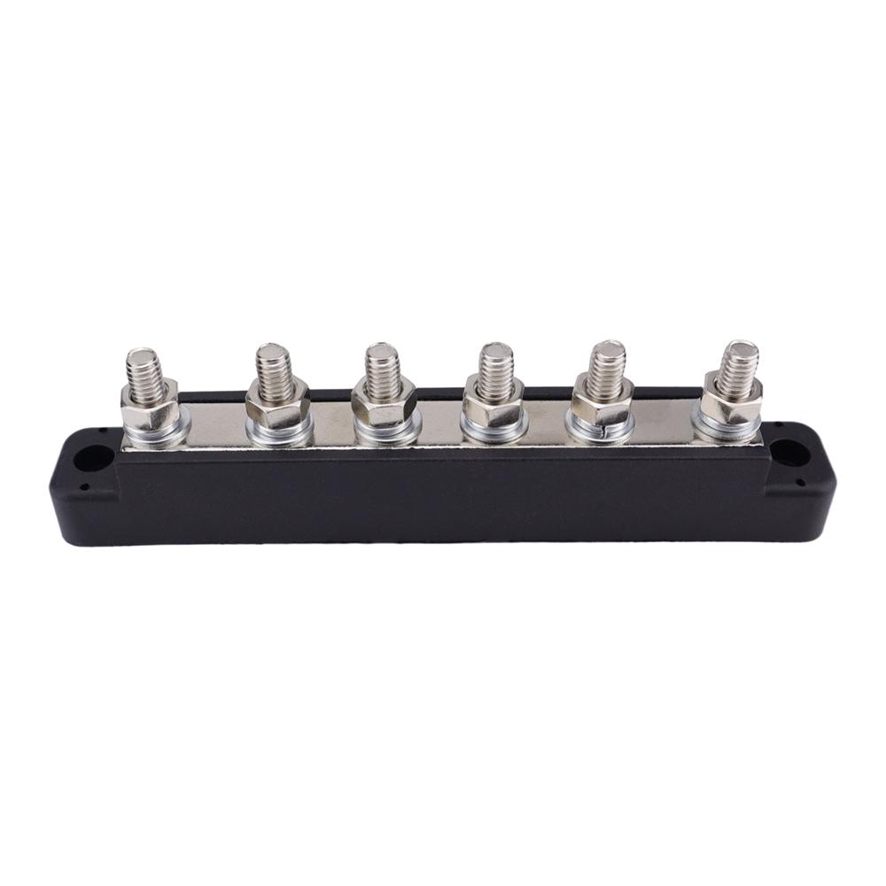 150A 12V Bus Bar Marine 12V - 48V Power Distribution Block with Cover with M6 Post for Car Boat Marine