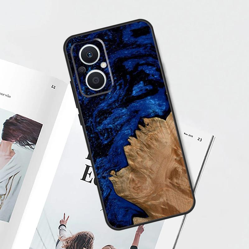 Гибридный чехол из дерева и смолы для OPPO Find X9 X5 X6 X8 Pro OPPO Reno 12F 14F 13F 11F 10 12 13 14 Pro 7 8 Lite