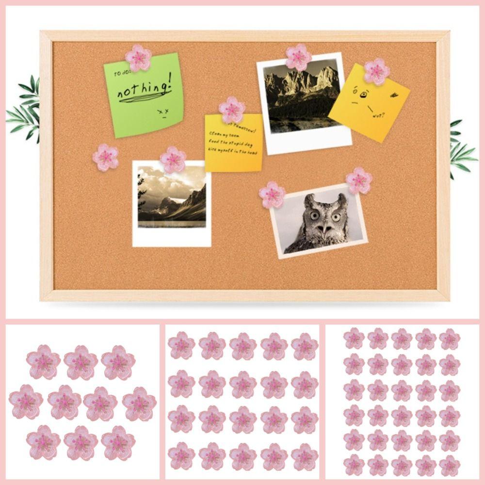 10/20/30Pcs 3D Board Push Pin DIY Thumb Tacks Home Decoration Sakura Pushpins  Stationery