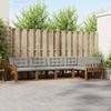 Outdoor Sofa Set with Cushions 5 pcs Natural and Light Grey