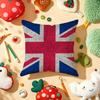 Наволочка на подушку с флагом Union Jack, плюшевая ткань, мягкая, двусторонняя печать, для дивана, теплая, зимний подарок для дома, наволочка