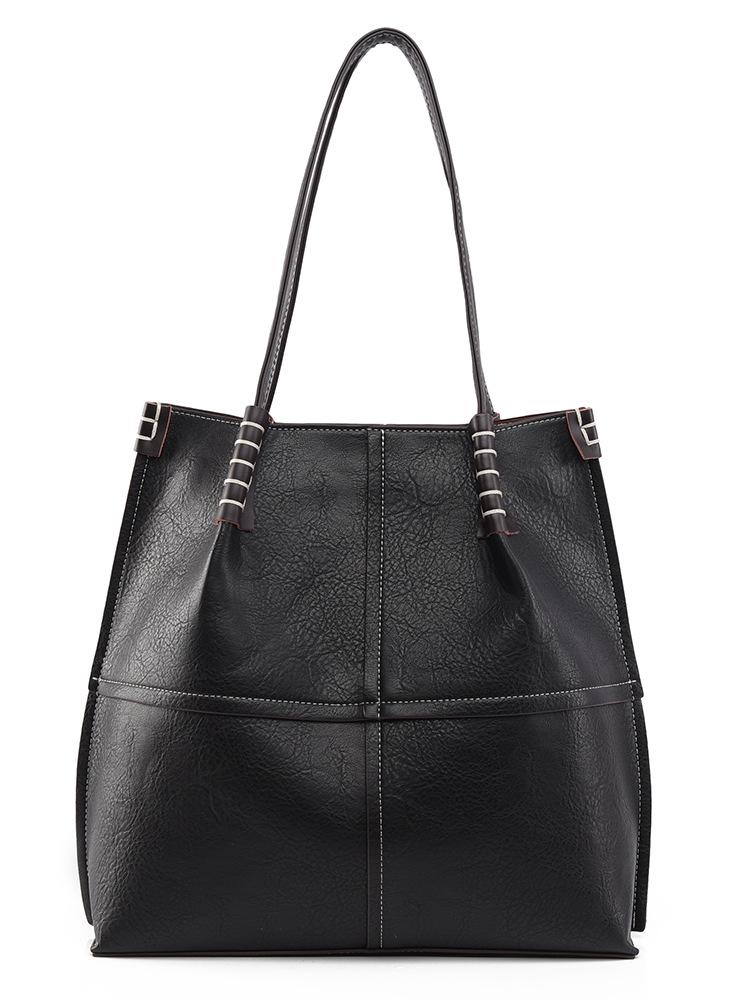 Tote Bag, Simple And Fashionable Shoulder Bag, Retro Commuter Bag, Large-Capacity Women'S Bag.