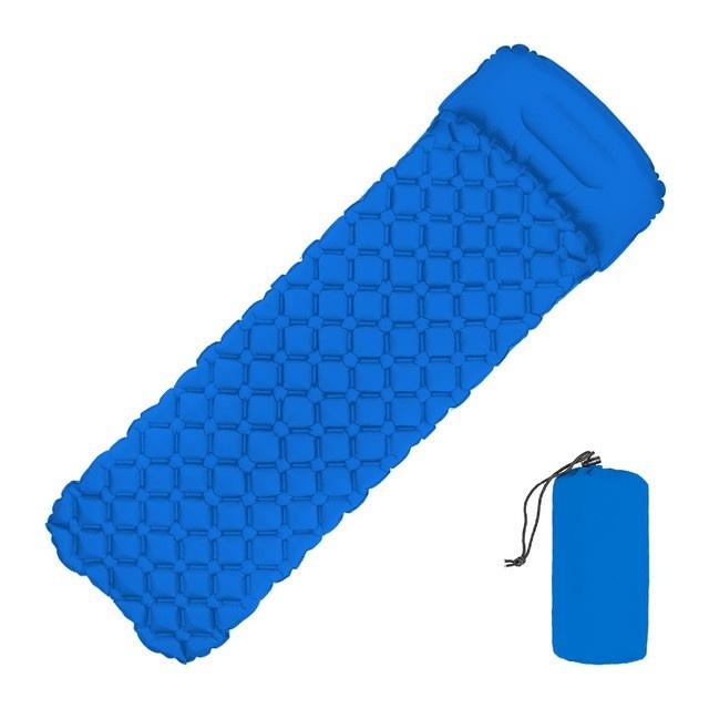 Ultralight Inflatable Sleeping Pad Fast Filling Air Bag Camping Mat Inflatable Mattress with Pillow Life Rescue Cushion Pad Bed