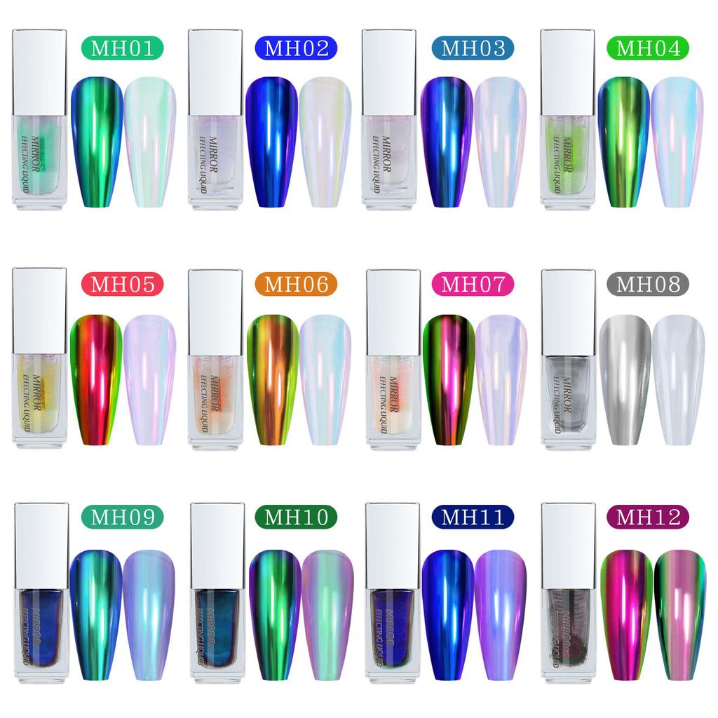 Жидкость для нейл-арта Magic Mirror Powder Moonlight Powder Non-Flying Powder Liquid Mirror Flour Fairy Powder Жидкость для нейл-арта Magic