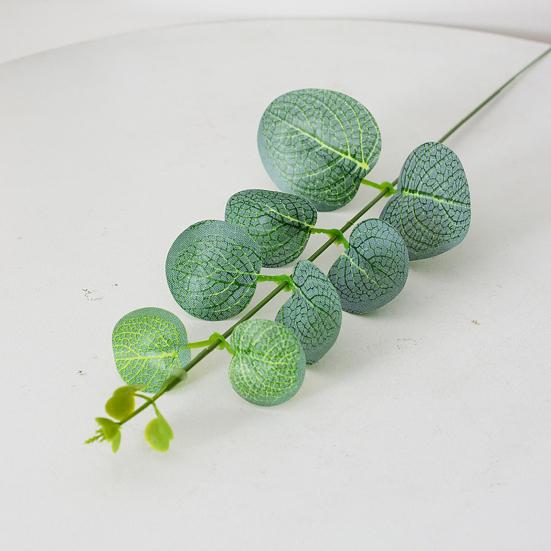 10 шт., искусственные листья эвкалипта, ветка со стеблем, реалистичные многоразовые искусственные зеленые растения, зелень, домашний стол, центральное украшение, реквизит для фото