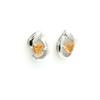 Citrine Trillion Stud Earrings 925 Sterling Silver Rhodium Plated Solitaire Gemstone Earrings Gift for Women