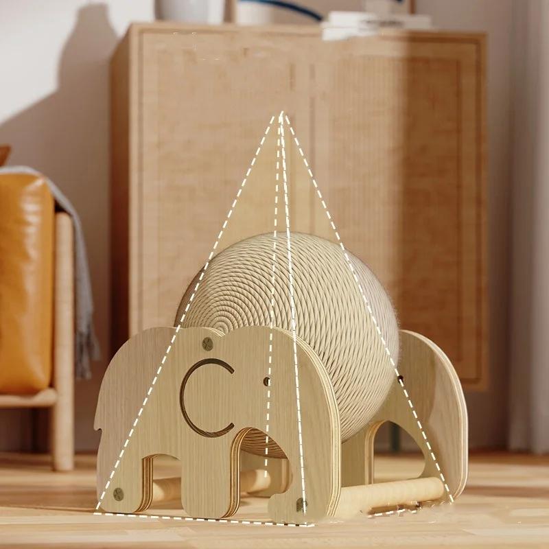 Cat Scratcher Toy Cat Scratching Ball Toy Natural Sisal Rope Cat Scratching Ball Scratcher with Ball Cat Exercise Wheel For Cats