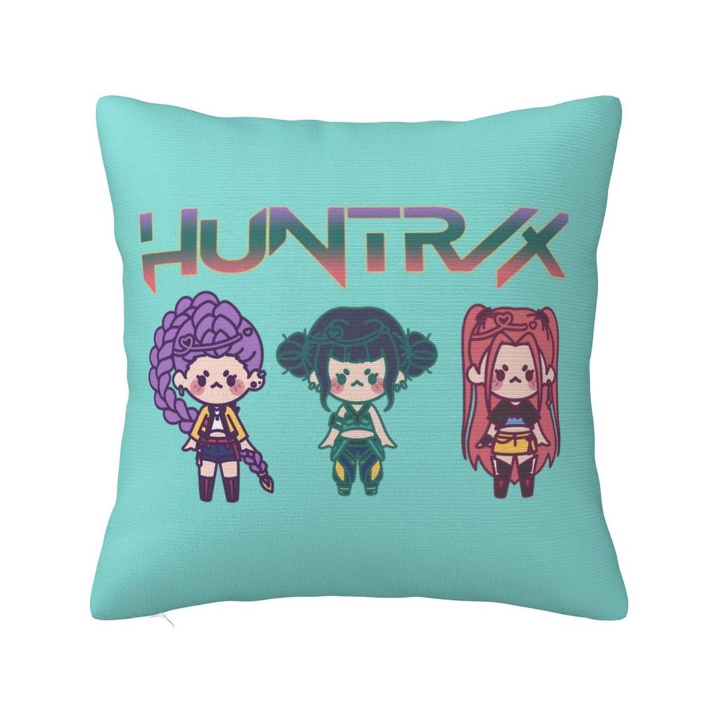 Huntrix Saja Boys Kpop Охотники на демонов Наволочки для квадратных подушек Чехол для подушки Новинка Полиэстер Декоративная наволочка Для сиденья 45*45 см