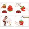 Strawberry Shaped Dog Food Leaking Ball Tooth Cleaning Dog Grinding Teeth Toy  for Dog Training