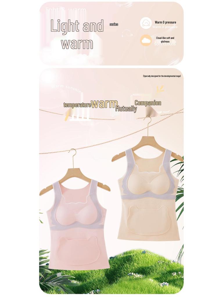 Развивающий терможилет для девочек с нагрудными вкладышами и карманами для учениц средней школы