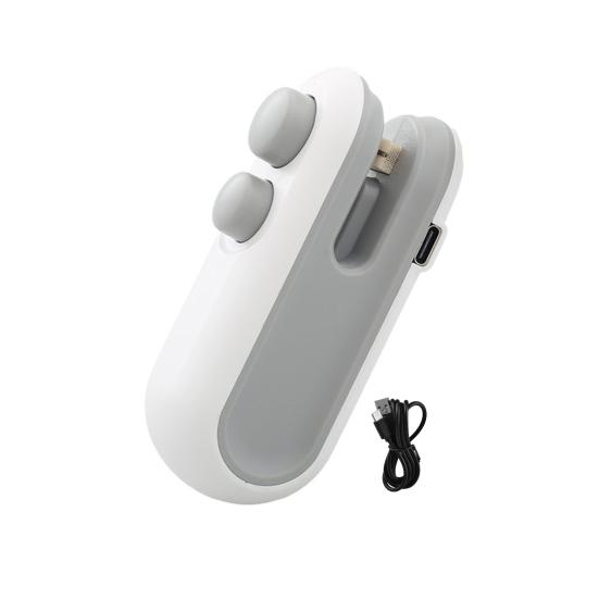 1Pc/2Pcs Mini Bag Sealer 2 In 1 Rechargeable Small Heat Sealer with Cutter Portable Magnetic Food Sealer for Snacks Candies Plastic Bag Food Storage