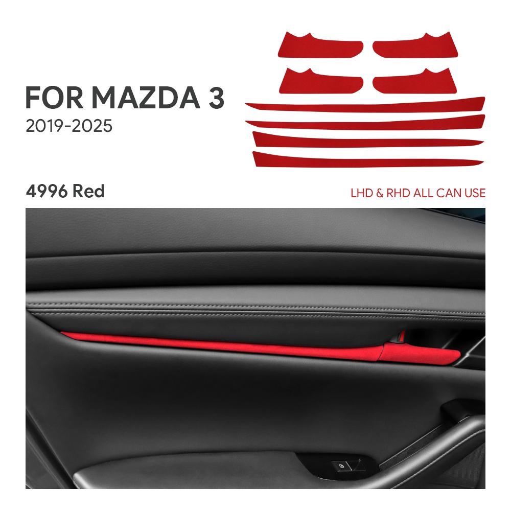 Верхняя отделка из замши LHD RHD Наклейка для Mazda 3 BP M3 Axela 2024 2025 Ручка двери автомобиля Внутренние аксессуары