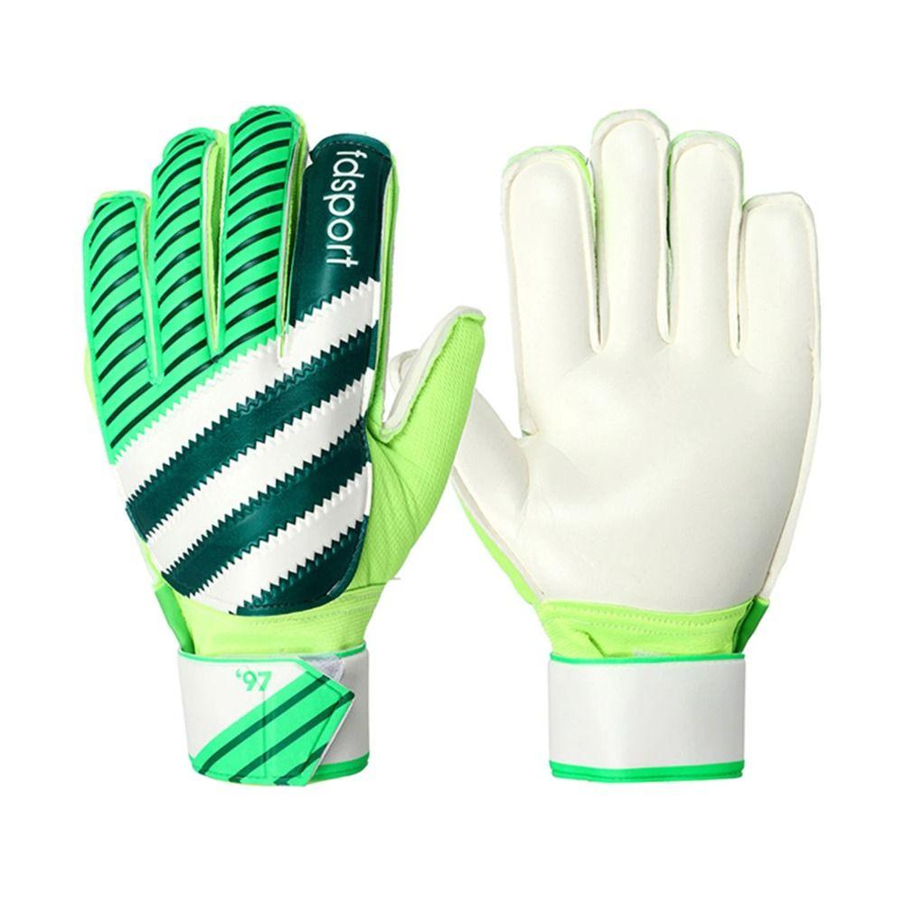 1Pair Non-slip Football Soccer Goalie Gloves Latex Football Training Gloves Adults Kids