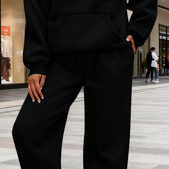 Женский костюм из 2 предметов, толстовки с длинным рукавом и спортивные штаны, комплекты для отдыха, осенний повседневный спортивный костюм с карманом