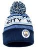 Fan Ink Manchester City Beanie Knit Ski Licensed M City Winter Large Hat, Hat, White, White,