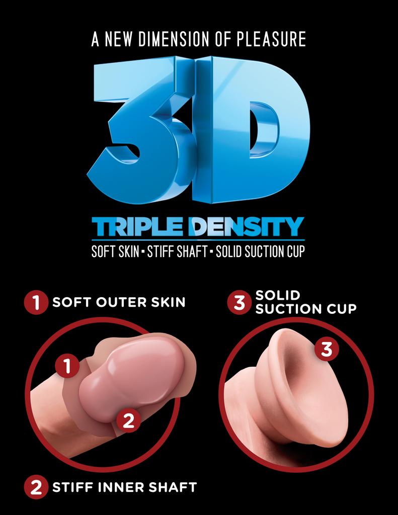 Triple Density Curve 3D Dildo 10 - 19 X 5 Cm