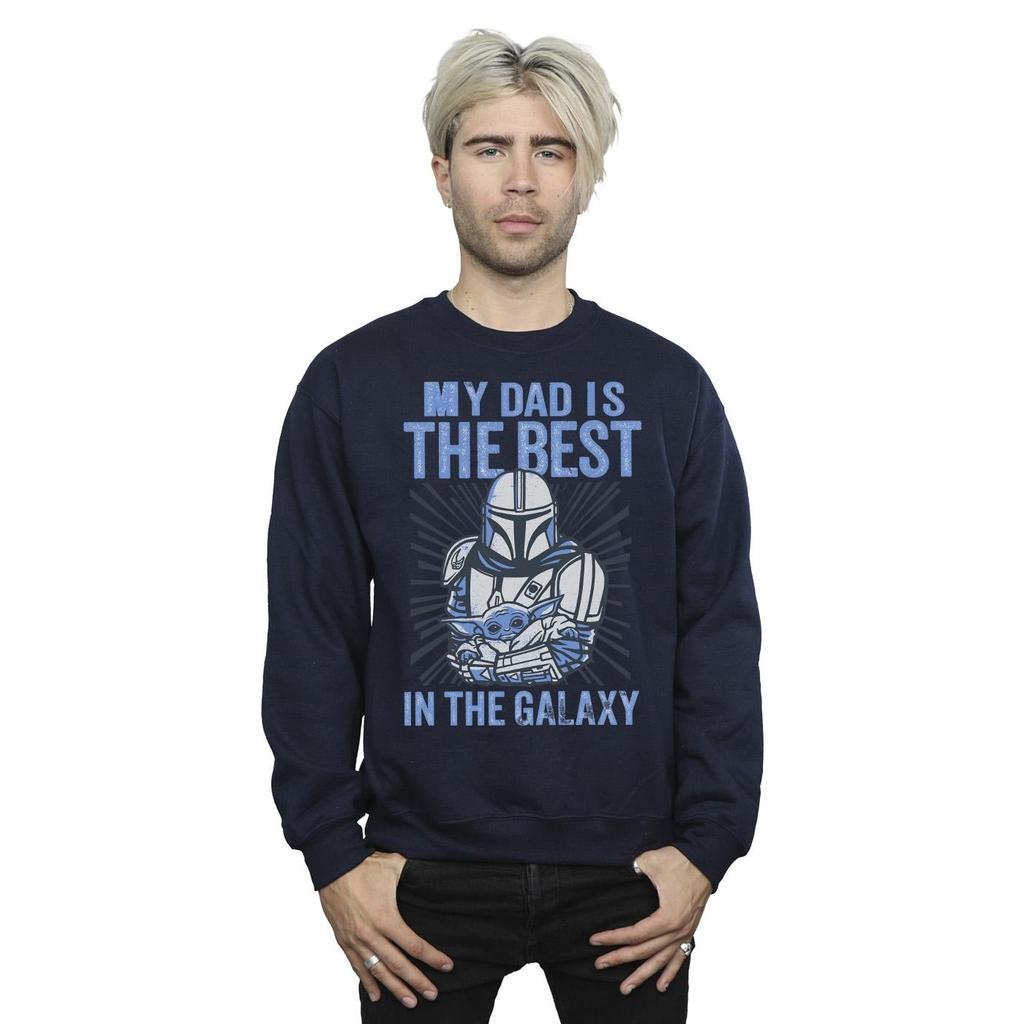 Star Wars Mens Mandalorian Best Dad Sweatshirt