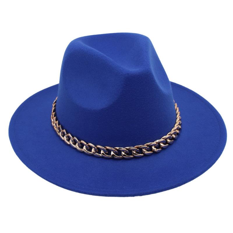 Шляпа-котелок с цепочкой, джазовая шляпа для мужчин и женщин, фетровая шляпа Джексона, сценическая твидовая шляпа