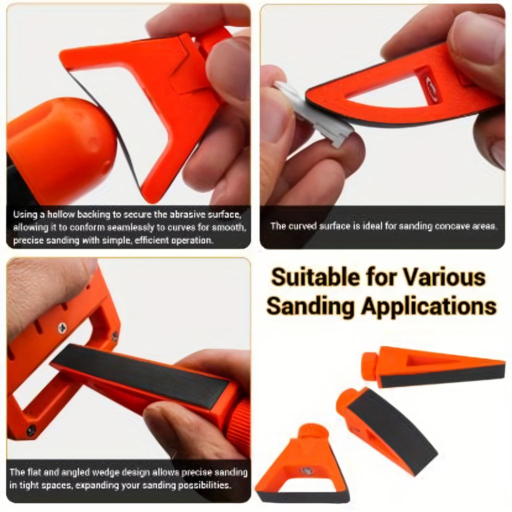 3pcs Mini Precision Handheld Polishing Kit - 3-in-1 Hobby Polishing Set with Adjustable Angle and Multi-Purpose Sandpaper Holder