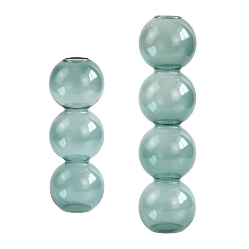 Украшения для дома в скандинавском стиле Цветочные вазы Креативная сферическая ваза из витражного стекла с пузырьками Маленькая ваза