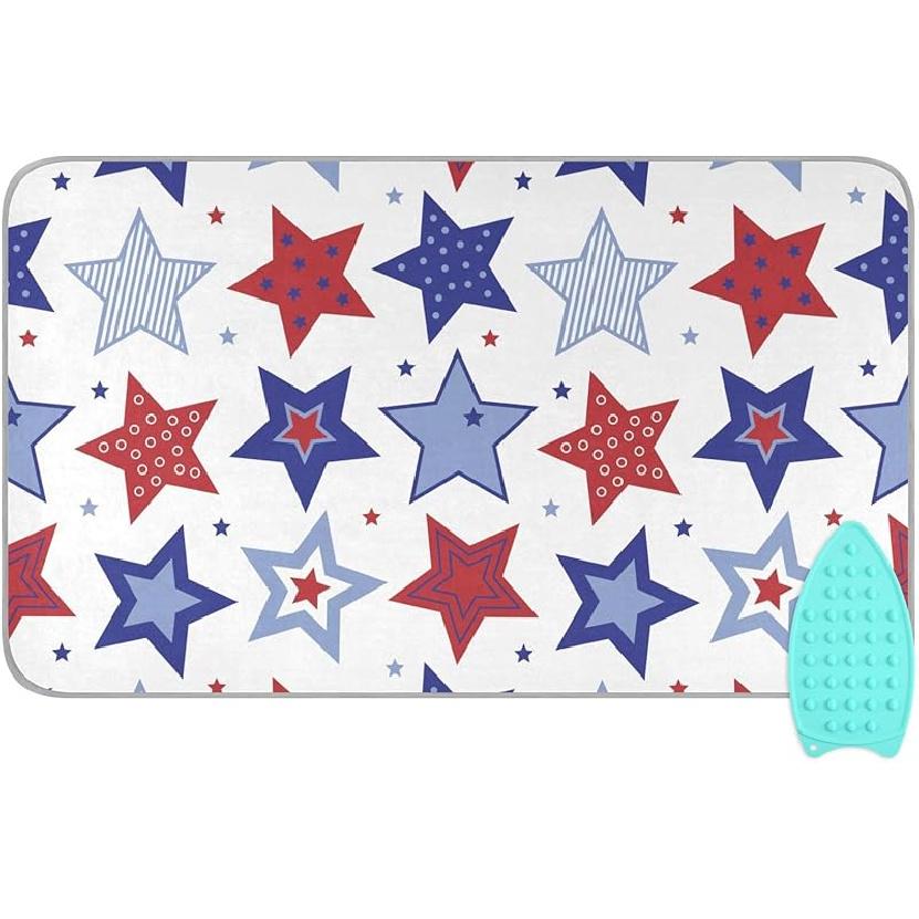 Коврик для глажки для стола Портативное дорожное одеяло для глажки Чехлы для гладильной доски Коврик для прессования Подушки для термопресса 27,6x47,2 дюйма Серые цветы