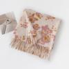 Women's Scarf Atmospheric Floral Print Tassel Shawl  Elegant Autumn and Winter Scarf  New Imitation Cashmere Scarf