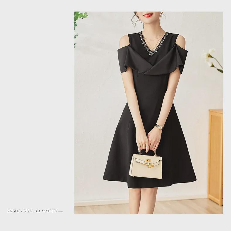 Элегантное облегающее платье Nanyou с V-образным вырезом и открытыми плечами для женщин