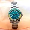 Men‘s Dive Watch Green GMT with NH35 Automatic Movement Sapphire Glass 200m Water Resistance Stainless Steel Band