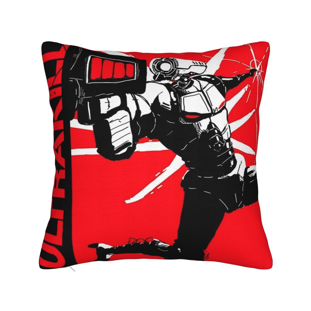 Подушки с принтом из видеоигры Ultrakill Наволочки Чехлы для подушек Теплый декор для гостиной На молнии Разные размеры