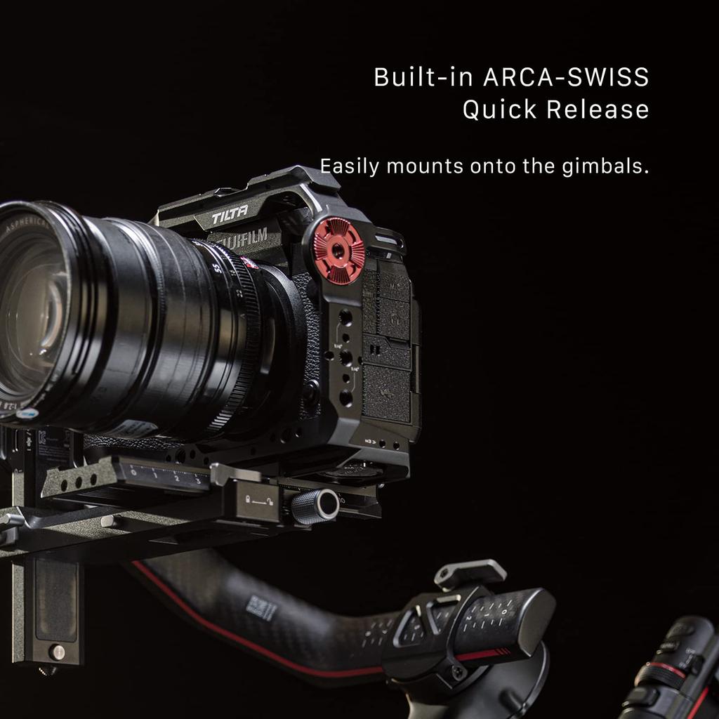 Клетка для камеры TILTA для Fujifilm с быстросъемным адаптером Manfrotto Compact NATO Top, Базовый комплект для видеосъемки кинокамеры X-H2 X-H2S, Пластина,