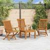 VidaXL Set of 3 Garden Chairs, Armchair with Armrests, Seats with Backrest, Patio Terrace Outdoor Chairs, Wood 312277