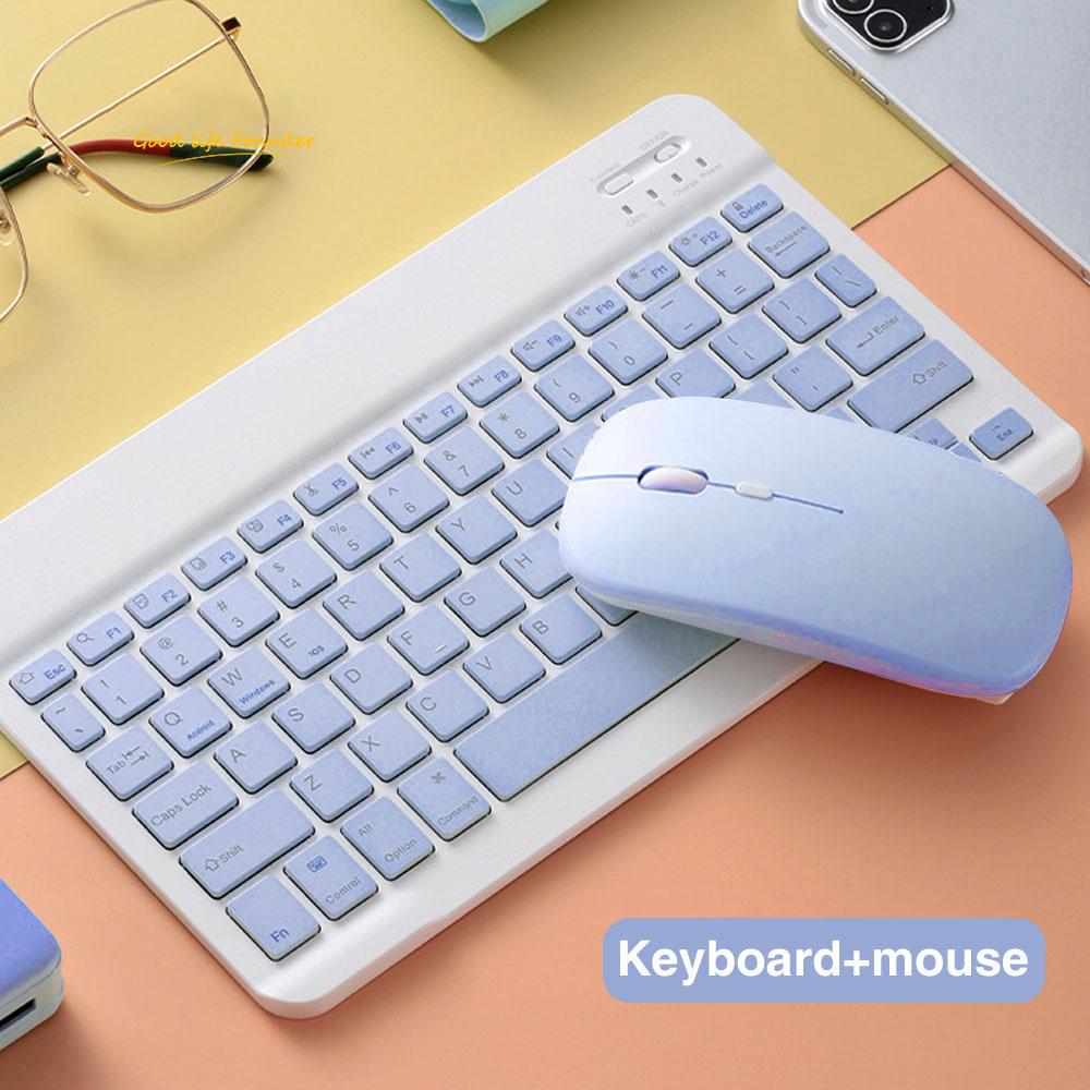 Беспроводная Bluetooth-клавиатура и мышь, русский, французский, португальский, испанский, корейский язык для Android iOS, Windows Phone, планшета, iPad