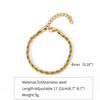 Унисекс Cuban Necklace/Bracelet из нержавеющей стали с покрытием 18 карат, витая цепь 2-5 мм