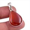 Подвеска из натурального красного оникса ручной работы из твердого серебра 925 пробы 1,50 дюйма z4i43