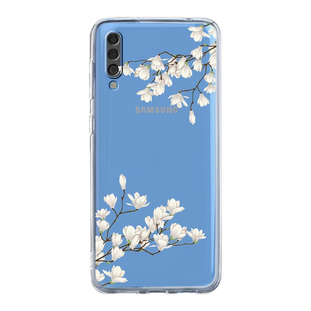 Чехол для телефона Samsung A14 5G A12 A22 A32 A34 A42 A52 A54 A50 A70 A72 A30 A40 A20E A10S A20S A02S A04S Прозрачный чехол Цветок