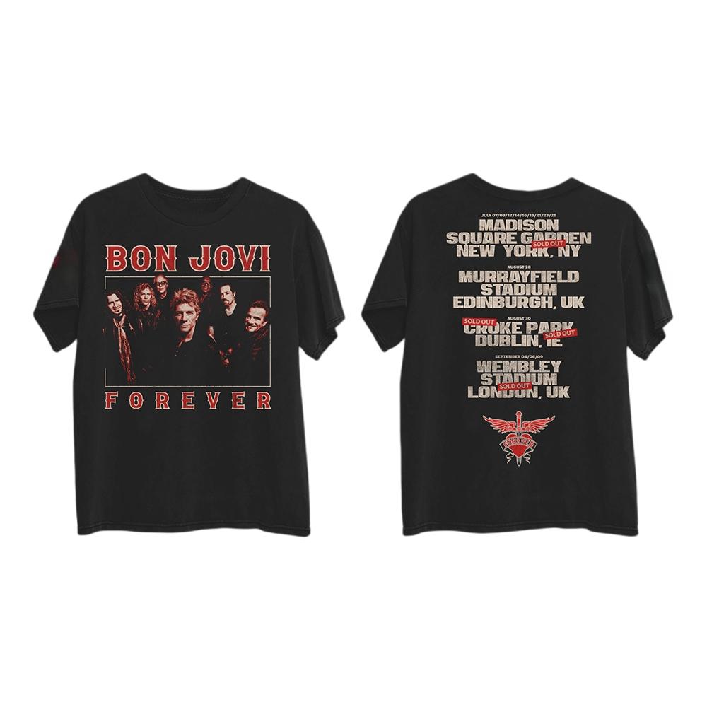 Bon Jovi Forever Tour 2026 New Pattern New Jersey Summer Tshirt Unisexs and Unisexs Y2k Pop Oversized Tshirt Casual Tshirt