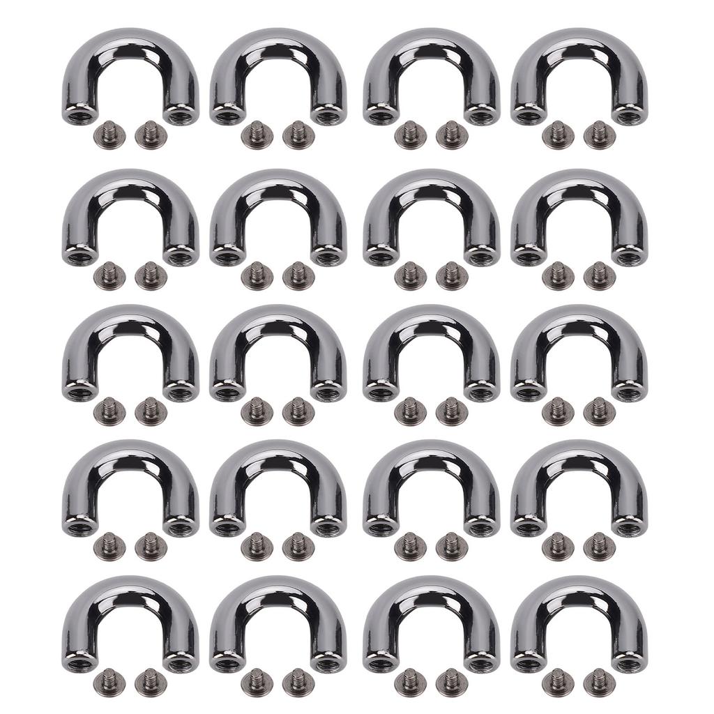 20 комплектов пряжек для арочного моста, U-образные кольца, цепные ремни, соединители из цинкового сплава, железо для сумок C