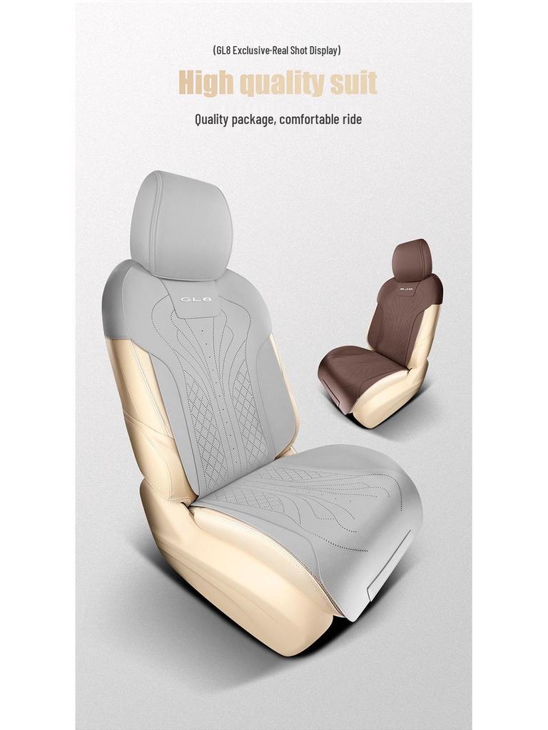 Buick GL8 Car Seat Cushion: Semi-Surround Suede Saddle Pad