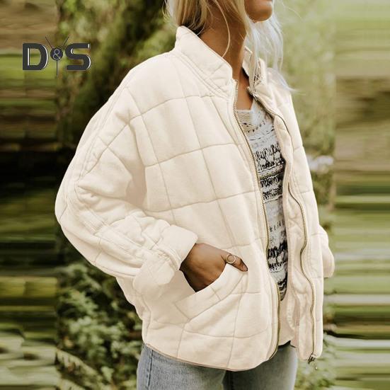 Женская зимняя куртка с воротником-стойкой, теплая, мягкая, на молнии, кардиган с длинным рукавом, толстая, устойчивая к холоду, свободные карманы, повседневное осеннее пальто