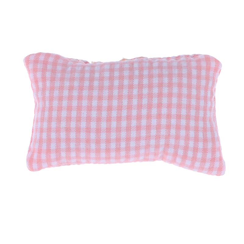 1Pcs 1/12 Dollhouse Miniature Furniture Toys Flower Pillow Cushions For Sofa Couch Bed For For Doll House Throw Pillow