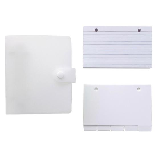 Карточки с подкладкой и держателем для папок с кольцами. Дизайн с предварительно перфорированными отверстиями. Компактный размер. Портативный. Широкая портативность.