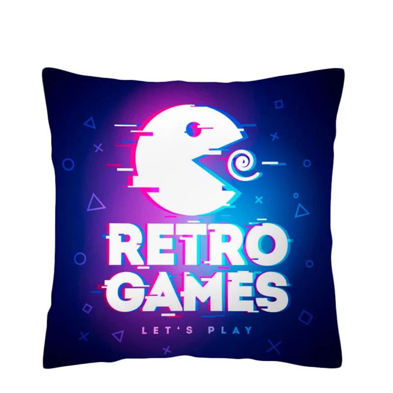 45 X 45cm Colorful Cartoon Keyboard Home Pillowcase Video Game Party Pillow Cover Happy Birthday Decoration