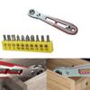 Mini Magnetic Ratchet Wrench For 1/4 Hex Shank Screwdriver Bits And 1/4 Square Drive Sockets Two-way Ratchet Screwdriver Wrench