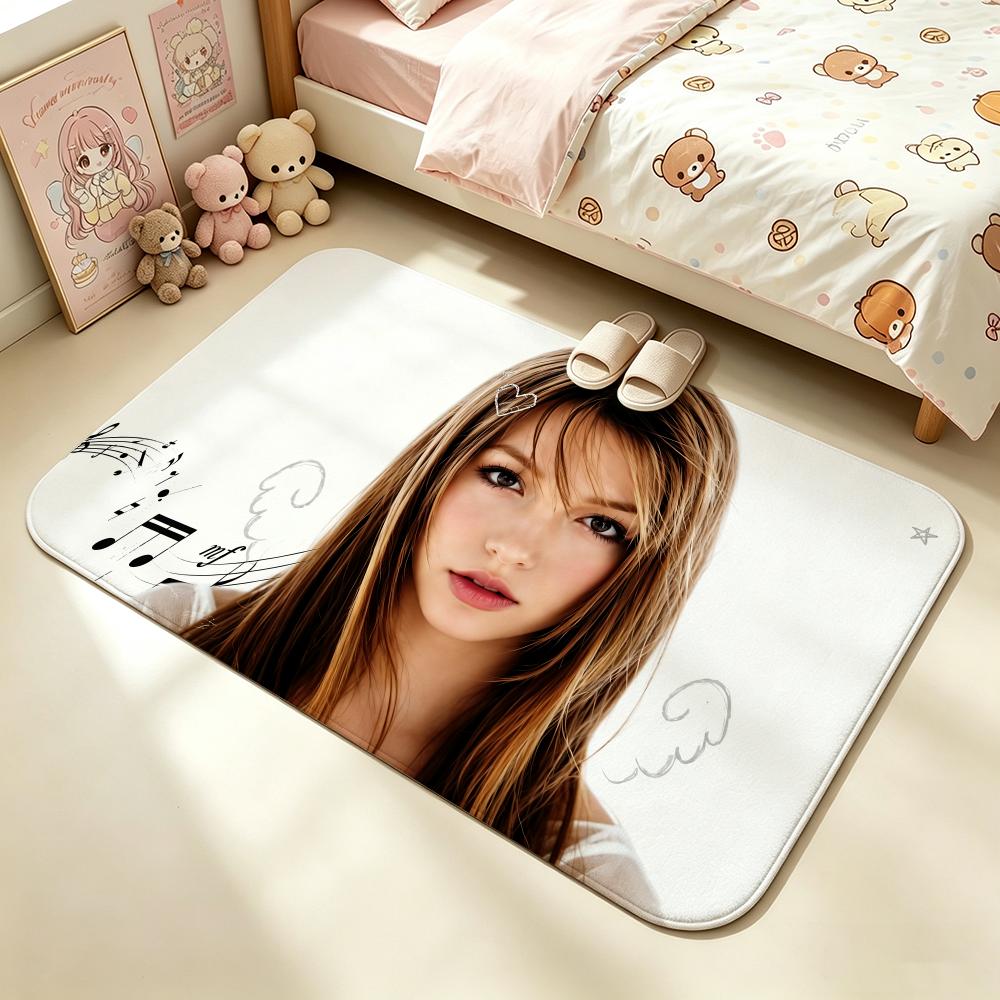 Celebrity-Britney SpearsS Floor Mat Soft Non-Slip Bath Mat, Bedside Carpet, Absorbent Doormat for Home