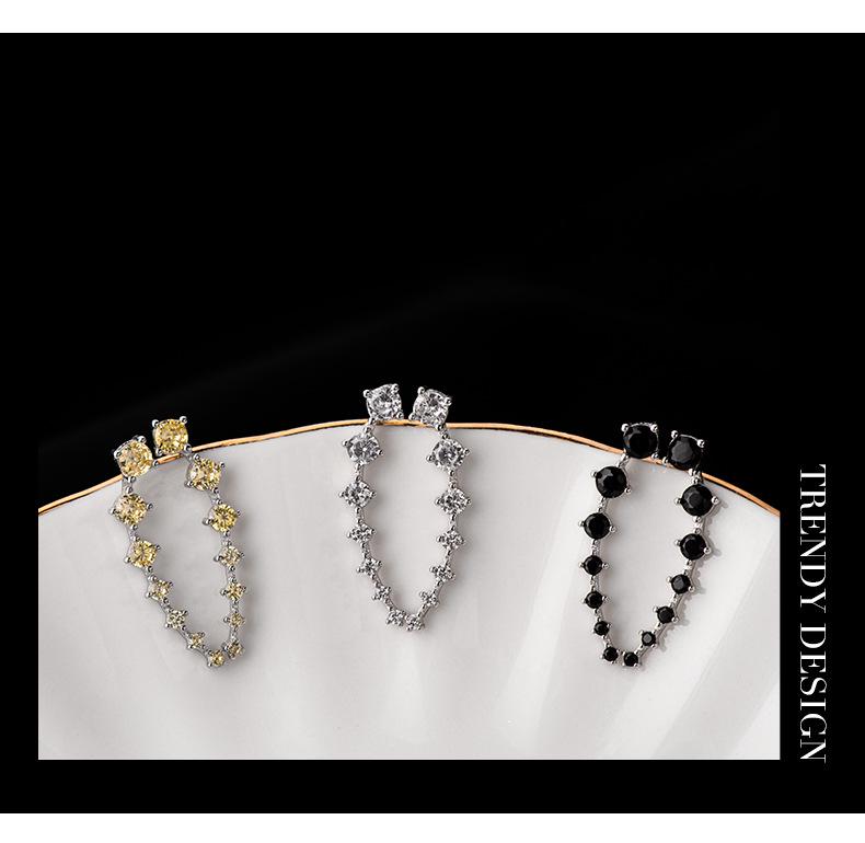 Серьги из серебра 925 пробы с цирконами Banyan Tree - Элегантные и стильные серьги-крючки для женщин